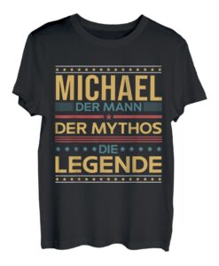 Herren Michael Vorname Personalisiert Geschenk Papa Vater Männer T-Shirt