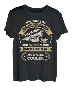Herren Modelleisenbahn Papa Eisenbahner Vater Lokomotive Eisenbahn T-Shirt