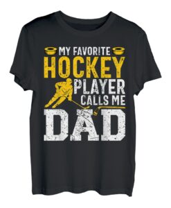 Herren My Favorite Hockey Player Call Me Dad Funny Ice Hockey Dad T-Shirt