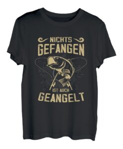 Herren Nichts gefangen ist auch geangelt Angler Sprüche Angeln T-Shirt