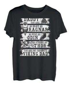 Herren Nordische Mythologie Wikinger Spruch - Best Viking Daddy (auf der Rückseite) T-Shirt