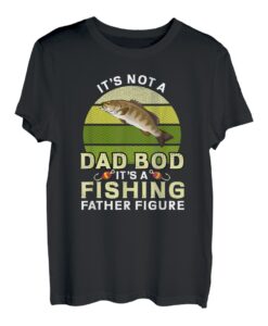 Herren Not Dad Bod Figur für Herren, lustiges Angeln, kleiner Barsch T-Shirt