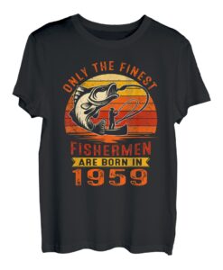 Herren Nur die besten Fischer wurden 1959 im Alter von 64 Jahren geboren T-Shirt