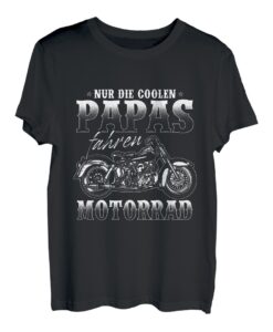 Herren Nur Die Coolen Papas Fahren Motorrad Motorradfahrer Biker T-Shirt