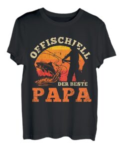Herren OfFISCHiell Der Beste Papa Angler Lustiges Wortspiel Vater T-Shirt