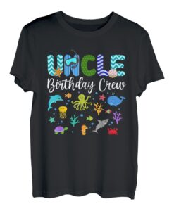 Herren Onkel Geburtstag Crew Meer Ozean Fisch Angeln Papa Vater T-Shirt