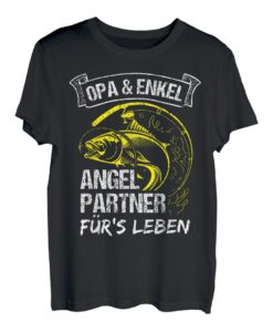Herren Opa & Enkel Angel Partner Für's Leben Angeln Angelopa T-Shirt