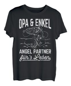 Herren Opa & Enkel Angel Partner Für's Leben Angler Bester Opa T-Shirt