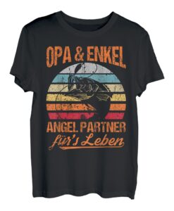 Herren Opa & Enkel Angel Partner Für's Leben Angler Bester Opa T-Shirt