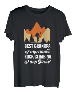Herren Opa Großvater Bouldern Boulderer Kletterer T-Shirt