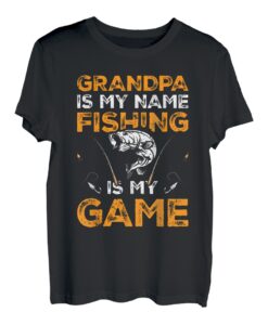 Herren Opa ist mein Name Angeln ist mein Spiel Ich Angeln T-Shirt
