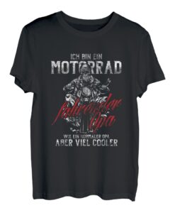 Herren Opa Motorrad Motorsport Großvater Großpapa Biker Geschenk T-Shirt