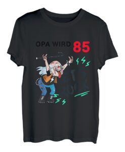 Herren Opa Wird 85 Geburtstag Überraschung Cartoon Rocker Motiv T-Shirt