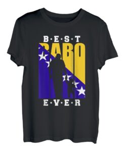 Herren Otac Erster Vatertag Papa Bosnischer Baby Best Babo Ever T-Shirt