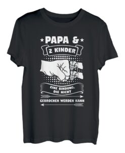 Herren Papa & 2 Kinder Eine Bindung Papa 2 Kinder T-Shirt