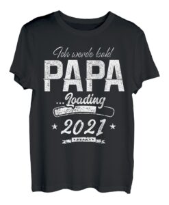 Herren Papa 2021 Loading Ich werde bald Vater Spruch - Geschenk T-Shirt