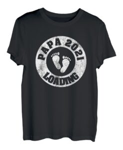 Herren Papa 2021 Loading Shirt Werdender Papa Geschenk Vatertag T-Shirt