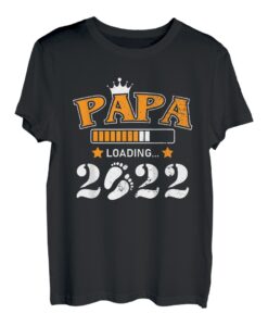 Herren Papa 2022 Laden Vater Vatertag Dad Werdender Vater Loading T-Shirt