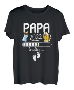 Herren Papa 2022 Loading Werdender Vater Ankündigung Vatertag T-Shirt