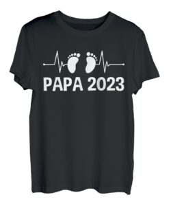 Herren Papa 2023 - Herzschlag T-Shirt