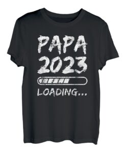Herren Papa 2023 loading lustiges Shirt für Vater zum Vatertag T-Shirt