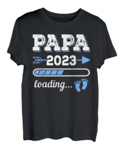 Herren Papa 2023 Loading Werdender Vater Zulünftiger Papa T-Shirt