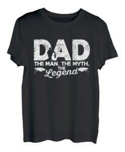 Herren Papa Der Mann Der Mythos Die Angellegende Lustiger Fischer T-Shirt