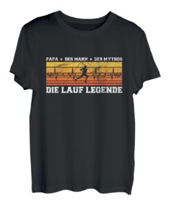 Herren Papa Der Mann Der Mythos Lauf Legende Läufer Joggen Vater T-Shirt