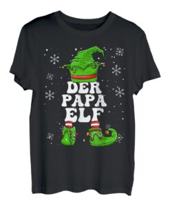 Herren Papa Elf Herren Vater Elf Design Weihnachten T-Shirt