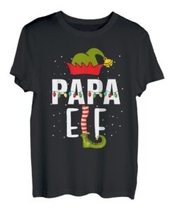 Herren Papa Elf Kostüm Familien Outfit Weihnachten Partnerlook Elf T-Shirt