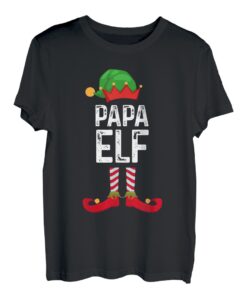 Herren Papa Elf Weihnachten Weihnachtsmann T-Shirt