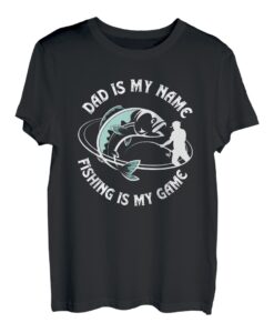 Herren Papa ist mein Name Angeln ist mein Spiel T-Shirt