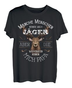 Herren Papa & Jäger Geschenk Vatertag Geburtstag Hirsch Männer T-Shirt