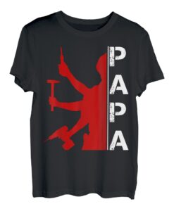 Herren Papa Kann Alles Vatertag Heimwerker Handymen Alleskönner Dad T-Shirt