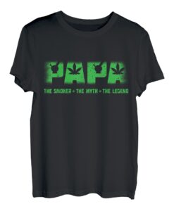 Herren Papa Kiffer Mythos Legende Marihuana Gras Bong Raucher Vater T-Shirt