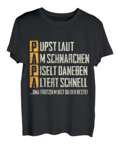 Herren PAPA Lustiger Spruch zum Vatertag für Väter Papas T-Shirt
