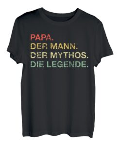 Herren Papa Mann Mythos Legende TShirt | Dad Vintage Geschenk Shirt T-Shirt
