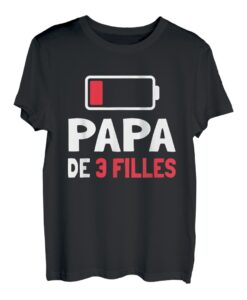Herren Papa mit 3 Töchtern, Geschenk für Vatertag T-Shirt