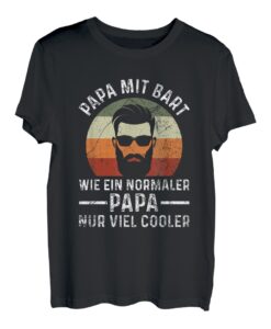 Herren Papa Mit Bart Bartträger Bärtiger Vater Spruch T-Shirt