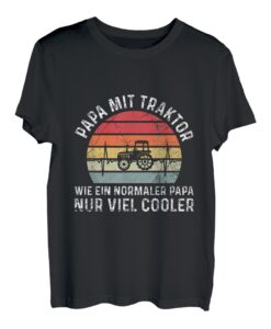 Herren Papa Mit Traktor Vater Landwirt Trecker Spruch T-Shirt