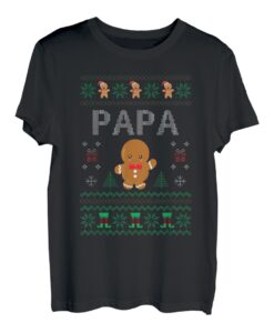 Herren Papa Shristmas Ugly Xmas Lebkuchen Mann Geschenkidee T-Shirt