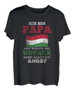 Herren Papa Und Komme Aus Ungarn Ungarischer Vater Ungarn T-Shirt