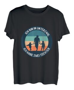 Herren Papa und Tochter zwei Töchter doppelt so cool Zwillingspapa T-Shirt