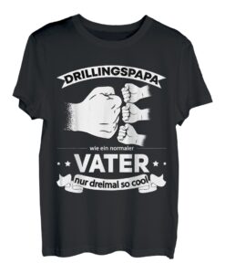 Herren Papa von Drillingen Vatertag Drillingsvater Drillingspapa T-Shirt