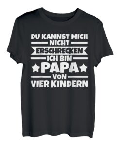 Herren Papa von vier Kindern T-Shirt