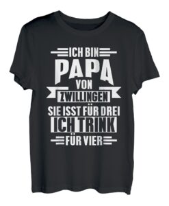 Herren Papa von Zwillingen Vater Vatertag Geschenk T-Shirt