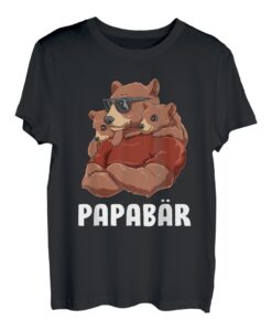 Herren Papabär Geschwister Zwillinge Tochter Sohn Papa Vatertag T-Shirt