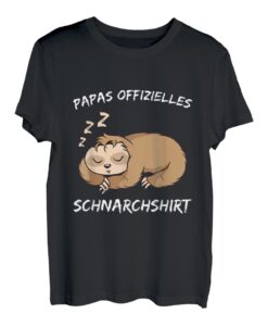 Herren Papas Offizielles Schlafshirt Pyjama Faultier Schnarchen T-Shirt