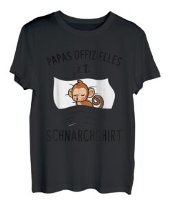 Herren Papas Offizielles Schnarchshirt Affe Schlafanzug Pyjama T-Shirt