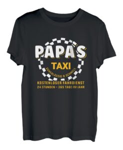 Herren Papa´s Taxi Chauffeur Auto fahren bringen und holen T-Shirt